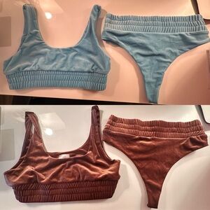 Laina Rauma Set of Blue and Bronze Bikinis